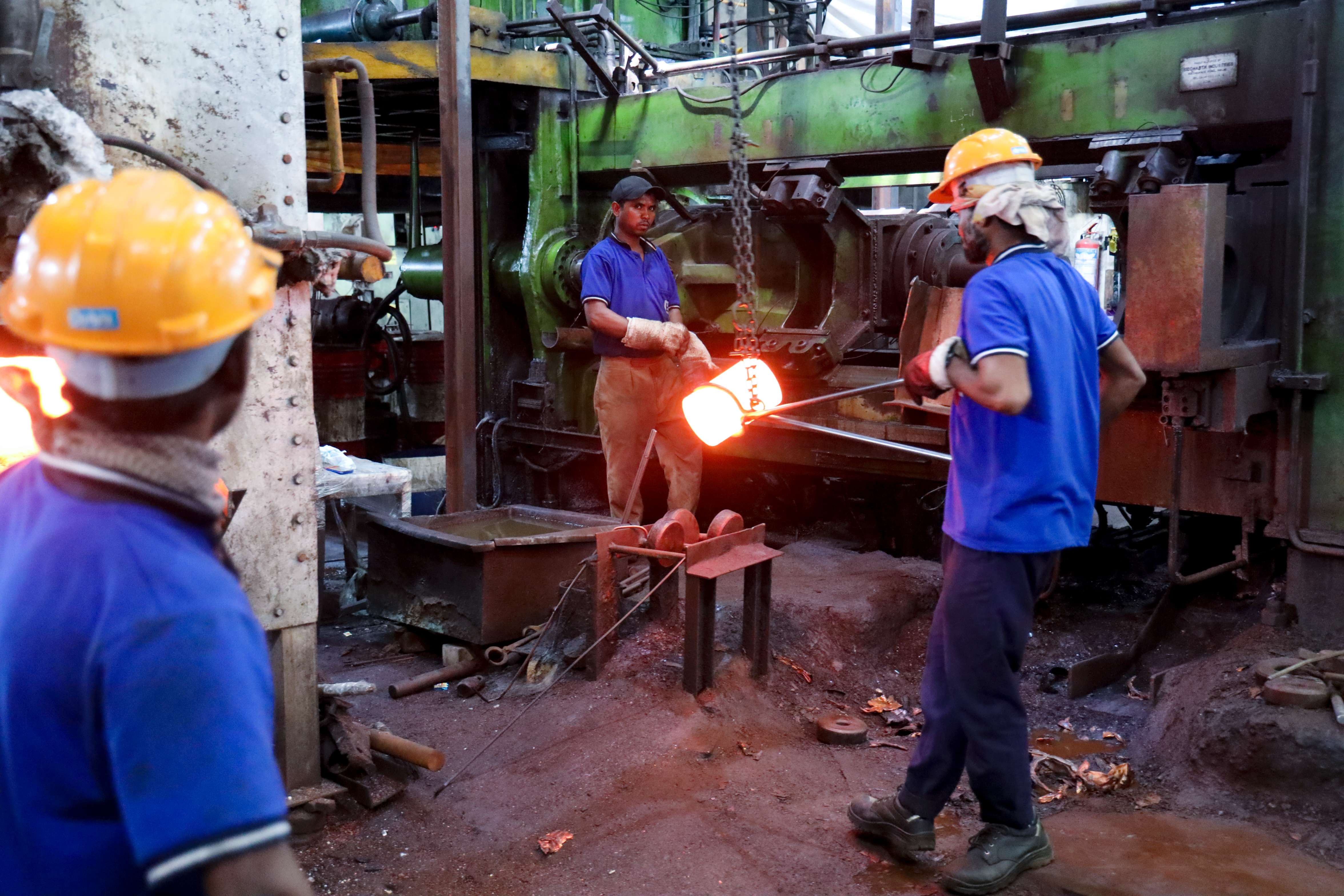 Bright copper products in a light modern manufacturing setting